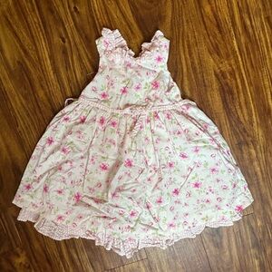 Floral Pink and White Dress